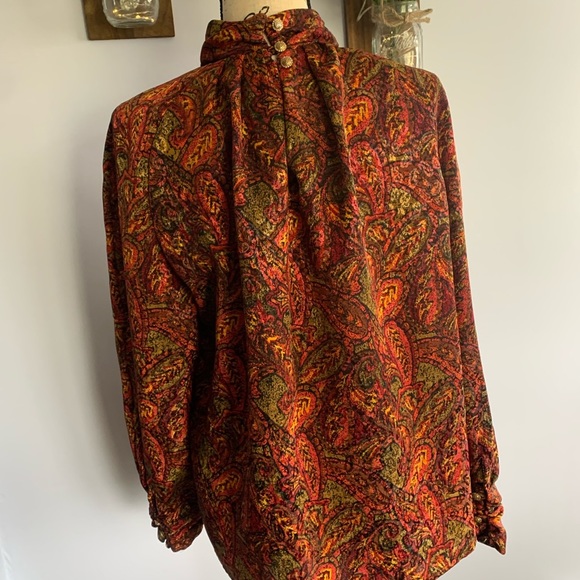 Jordan vintage cottagecore blouse‎ with bohemian print - Picture 4 of 12